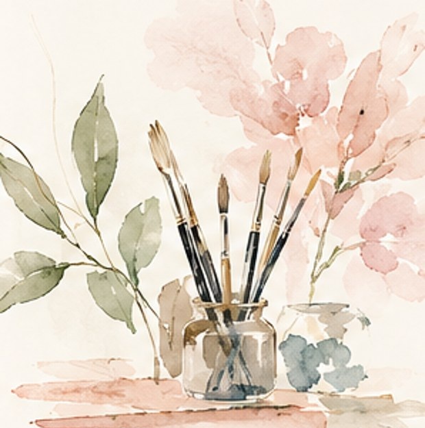 Delicate minimal watercolour illustration representing this wellbeing experience