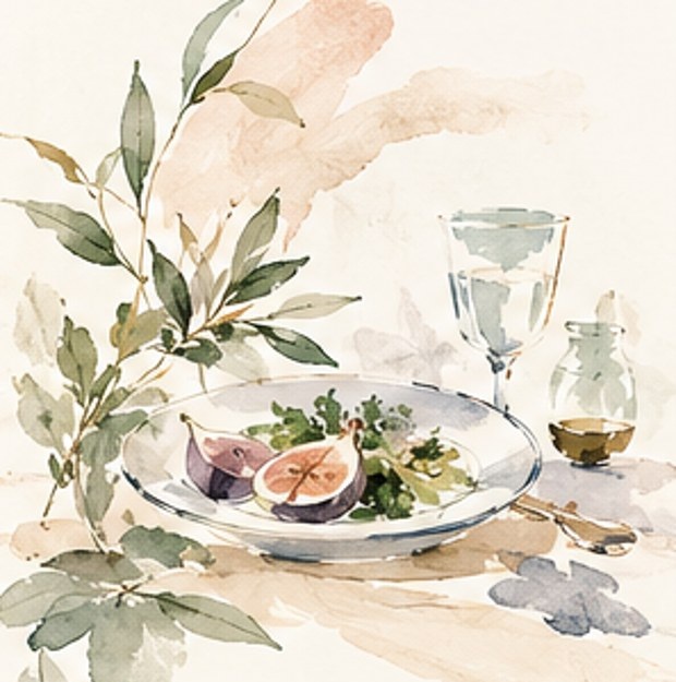 Delicate minimal watercolour illustration representing this wellbeing experience