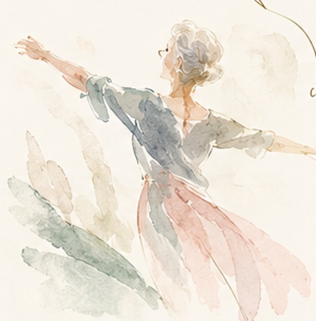 Delicate minimal watercolour illustration representing this wellbeing experience